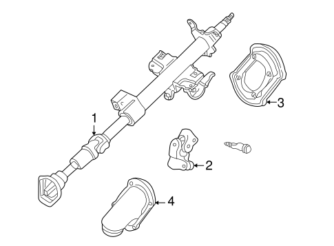 Tribute STEERING COLUMN ASSEMBLY