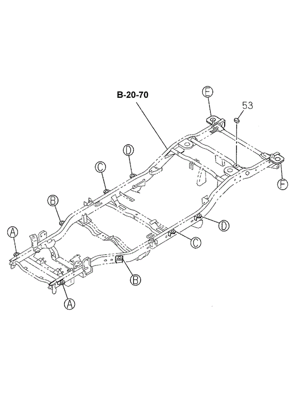 CHASSIS/CAB MOUNTING (FRAME SIDE) (1) for 2000 Honda PASSPORT #1