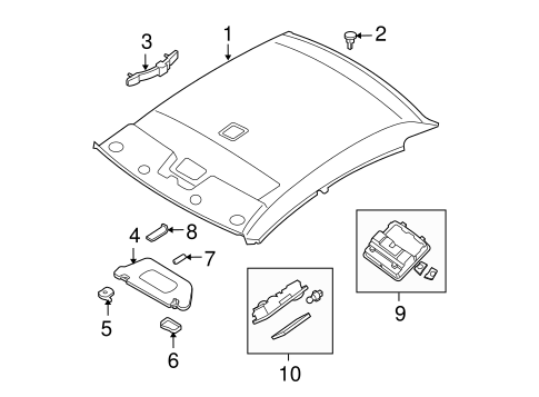 Altima INTERIOR TRIM - ROOF