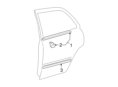 Camry EXTERIOR TRIM - REAR DOOR 2