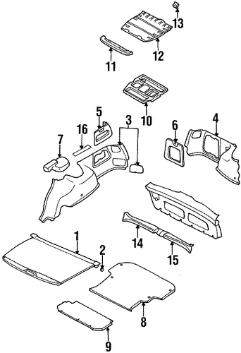 Legacy INTERIOR TRIM - REAR BODY
