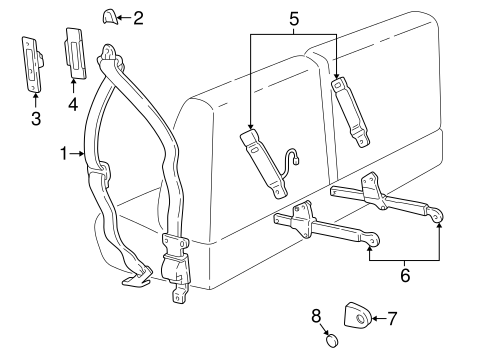 Explorer Sport Trac FRONT SEAT BELTS