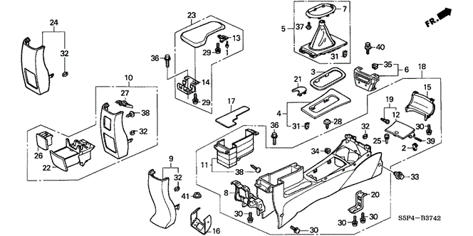 INTERIOR / BUMPER/CONSOLE (3) for 2003 Honda CIVIC COUPE #1