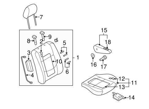 5 FRONT SEAT COMPONENTS