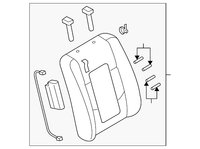 CE49-88-180A-34 Деталь SEAT BACK ASSY, LEFT