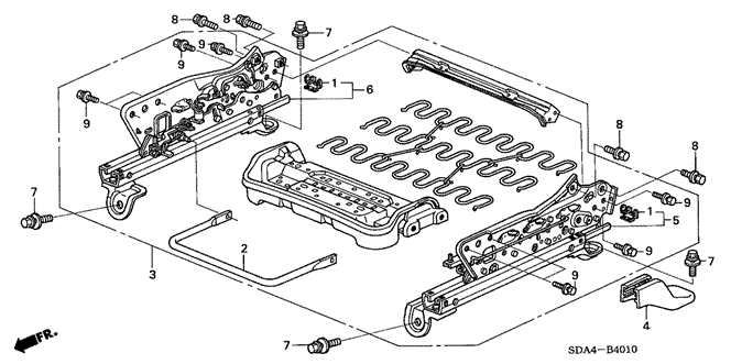 INTERIOR / BUMPER/FRONT SEAT COMPONENTS (L.) (MANUAL SEAT) for 2003 Honda ACCORD SEDAN #1
