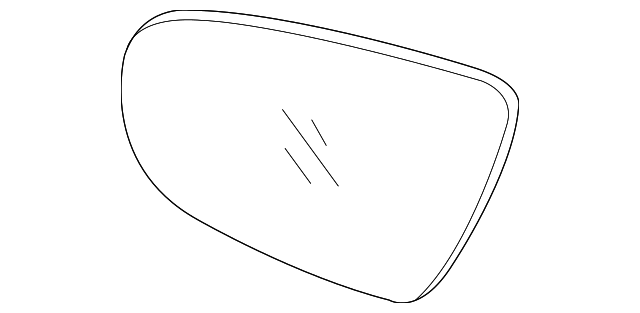 87621-4C000 Деталь MIRROR GLASS, RIGHT