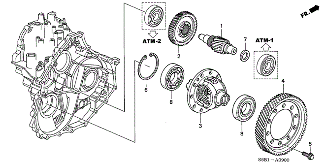 TRANSMISSION - AUTOMATIC/AT DIFFERENTIAL for 2005 Honda CIVIC HYBRID #1