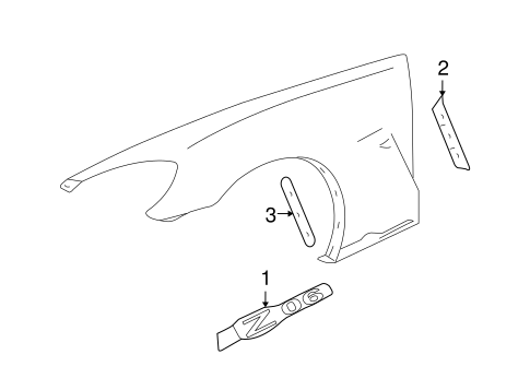 Corvette EXTERIOR TRIM - FENDER