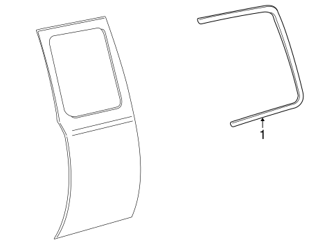 B3000 EXTERIOR TRIM - REAR DOOR