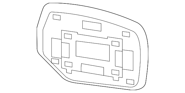 91039VA090 Деталь MIRROR GLASS, LEFT