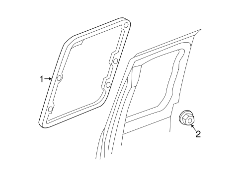 Dakota GLASS - REAR DOOR
