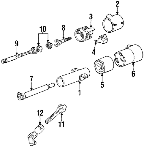 Spirit STEERING COLUMN COMPONENTS
