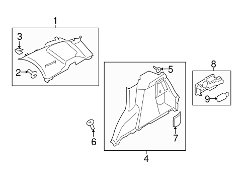 SX4 INTERIOR TRIM - QUARTER PANELS