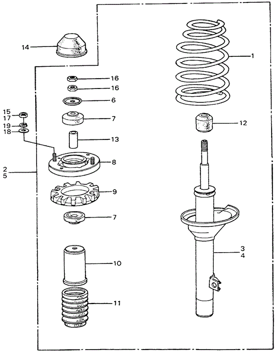 CHASSIS/REAR SHOCK ABSORBER (1) for 1981 Honda CIVIC HATCHBACK #1