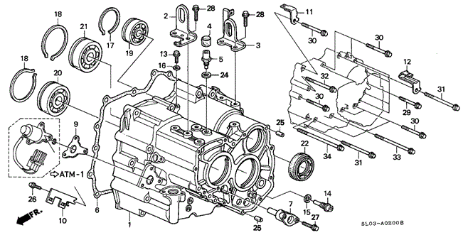 NSX AT TRANSMISSION HOUSING
