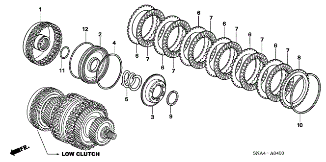 TRANSMISSION - AUTOMATIC/CLUTCH (LOW) for 2006 Honda CIVIC SEDAN #1