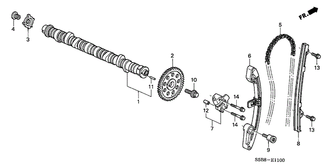 ENGINE/CAMSHAFT - CAM CHAIN for 2005 Honda CIVIC HYBRID #1