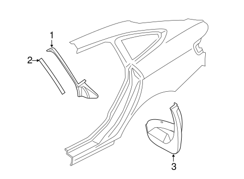328i GT xDrive EXTERIOR TRIM - QUARTER PANEL