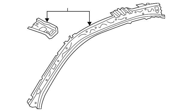 23495508 Деталь INNER W/S PILLAR, LEFT