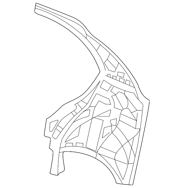 71601-25300 Деталь INNER QTR PANEL, LEFT