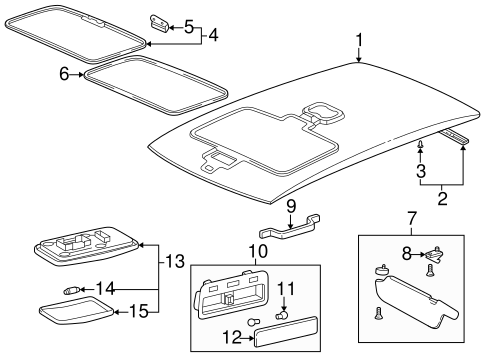 RAV4 INTERIOR TRIM - ROOF 5