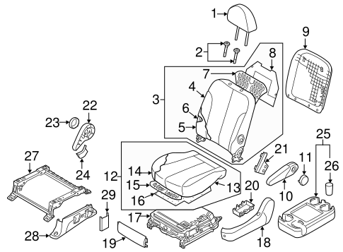 Sedona PASSENGER SEAT COMPONENTS