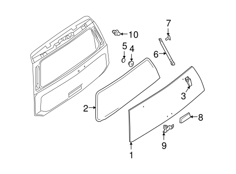QX56 GLASS - LIFT GATE