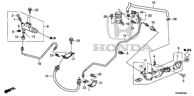 CIVIC SEDAN CLUTCH MASTER CYLINDER (1.8L) (KA / KC)