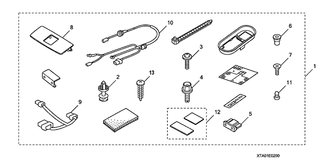ACCESSORIES/HFL ATTACHMENT KIT for 2010 Honda ACCORD SEDAN #1