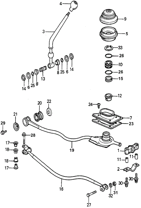 EXTENSION, CHANGE - 1981 Honda ACCORD SEDAN (54301689010) EXTENSION, CHANGE - 1981 Honda ACCORD SEDAN (54301689010)