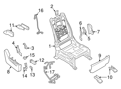 QX80 PASSENGER SEAT COMPONENTS 3
