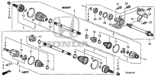 CHASSIS/DRIVESHAFT - HALF SHAFT (L4) for 2009 Honda ACCORD COUPE #1