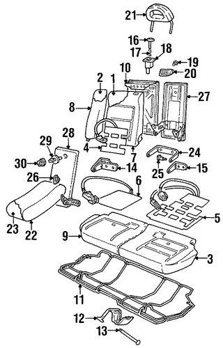 Catera REAR SEAT COMPONENTS