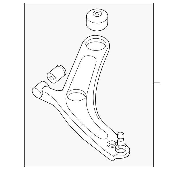 54500-4R000 LOWER CNTRL ARM, LEFT