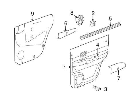 Durango INTERIOR TRIM - REAR DOOR