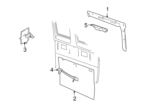 Ram 1500 Van INTERIOR TRIM - SIDE DOOR