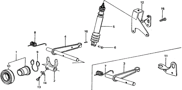 TRANSMISSION - MANUAL/MT CLUTCH RELEASE - RELEASE DAMPER for 1977 Honda CIVIC HATCHBACK #1