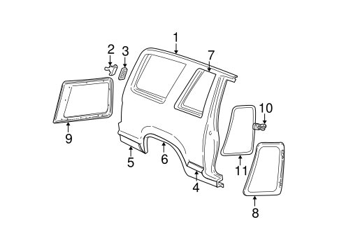 Explorer EXTERIOR TRIM - QUARTER PANEL 2