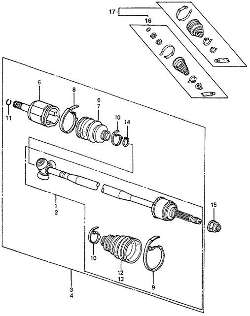 CHASSIS/DRIVESHAFT for 1982 Honda ACCORD HATCHBACK #1
