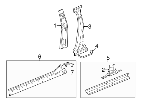 Impala CENTER PILLAR & ROCKER