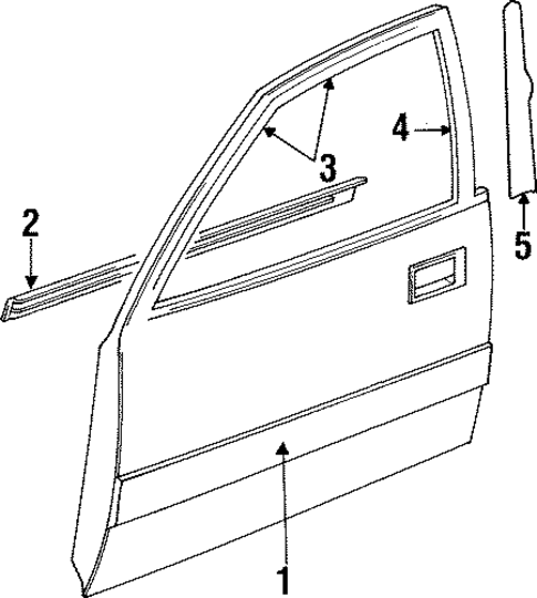 I30 EXTERIOR TRIM - FRONT DOOR