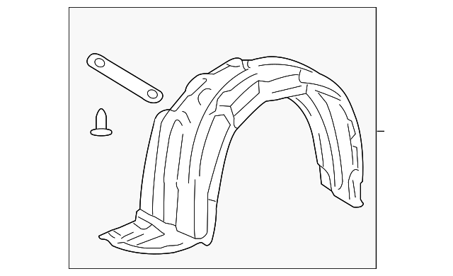 53876-21110 FENDER LINER, LEFT