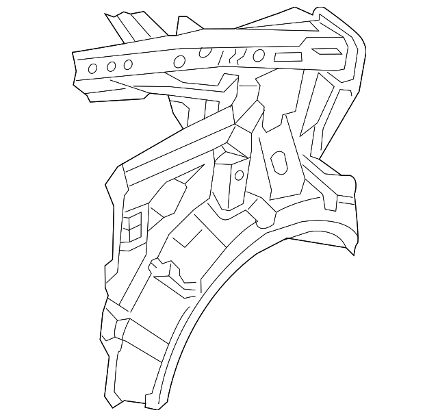 71602-3X200 Деталь INNER QTR PANEL, RIGHT