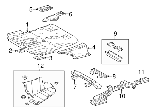 Highlander REAR FLOOR & RAILS