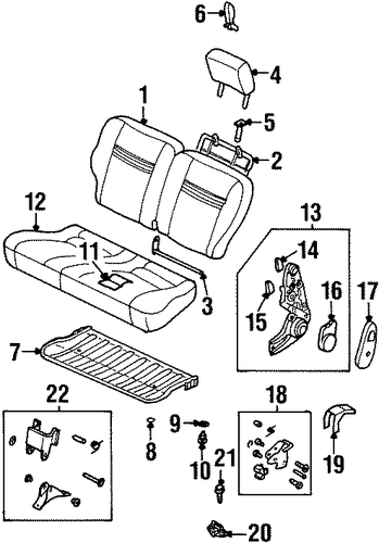 VehiCROSS REAR SEAT COMPONENTS