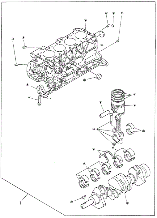 ENGINE/ENGINE ASSY. (DX) for 1995 Honda PASSPORT #1