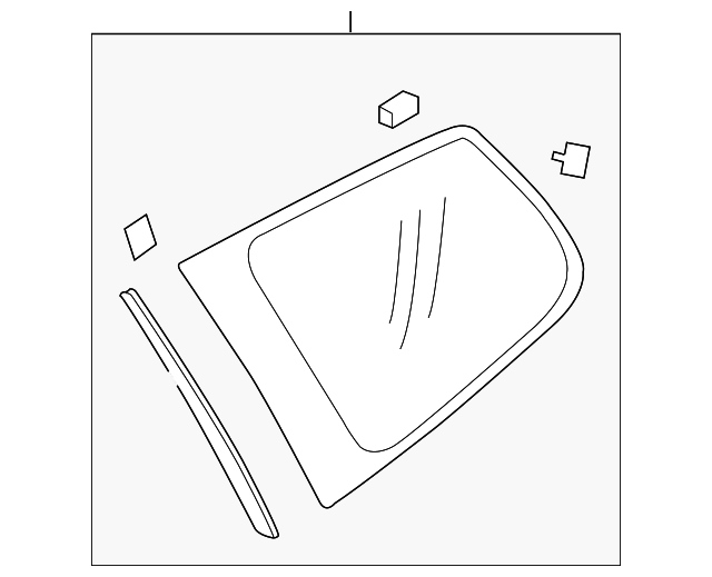 65209SC052 Деталь QTR GLASS, LEFT