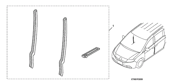ACCESSORIES/DOOR EDGE GUARDS for 2013 Honda ODYSSEY #1