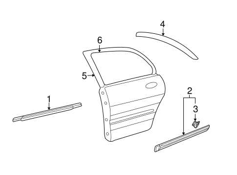 Optima EXTERIOR TRIM - REAR DOOR